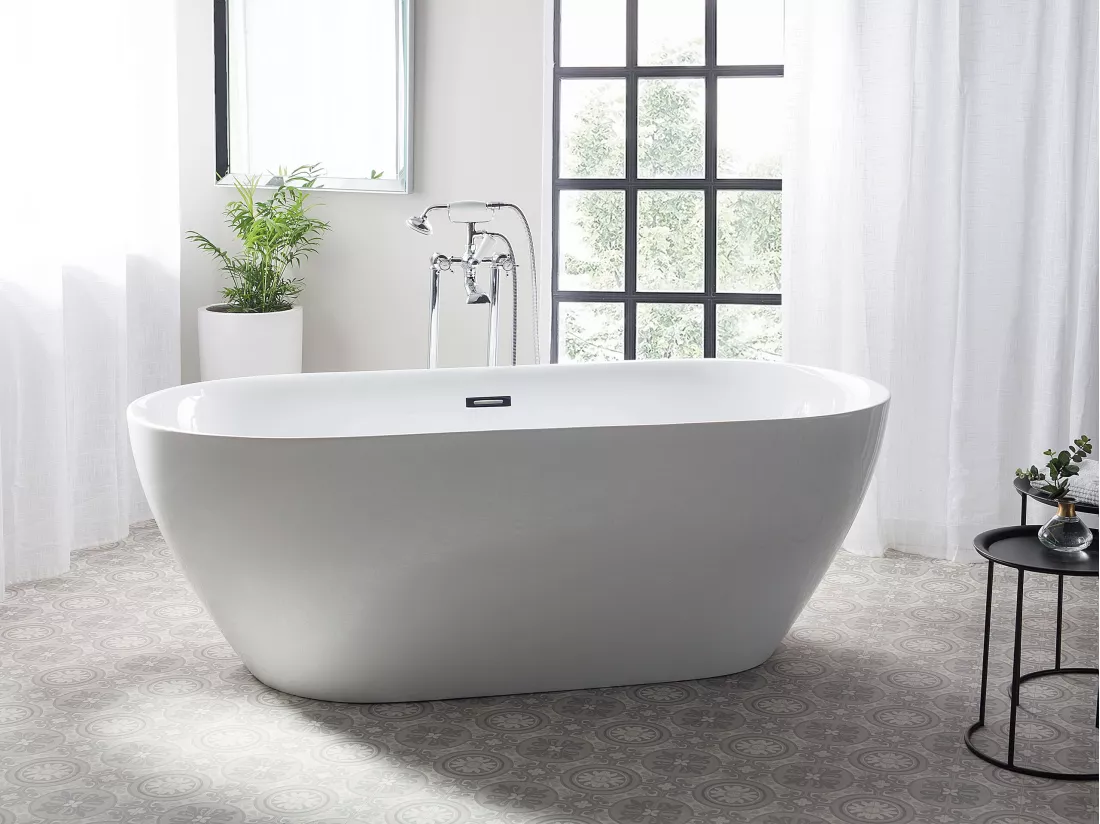 Baignoire îlot blanche 180 x 80 cm CARRERA