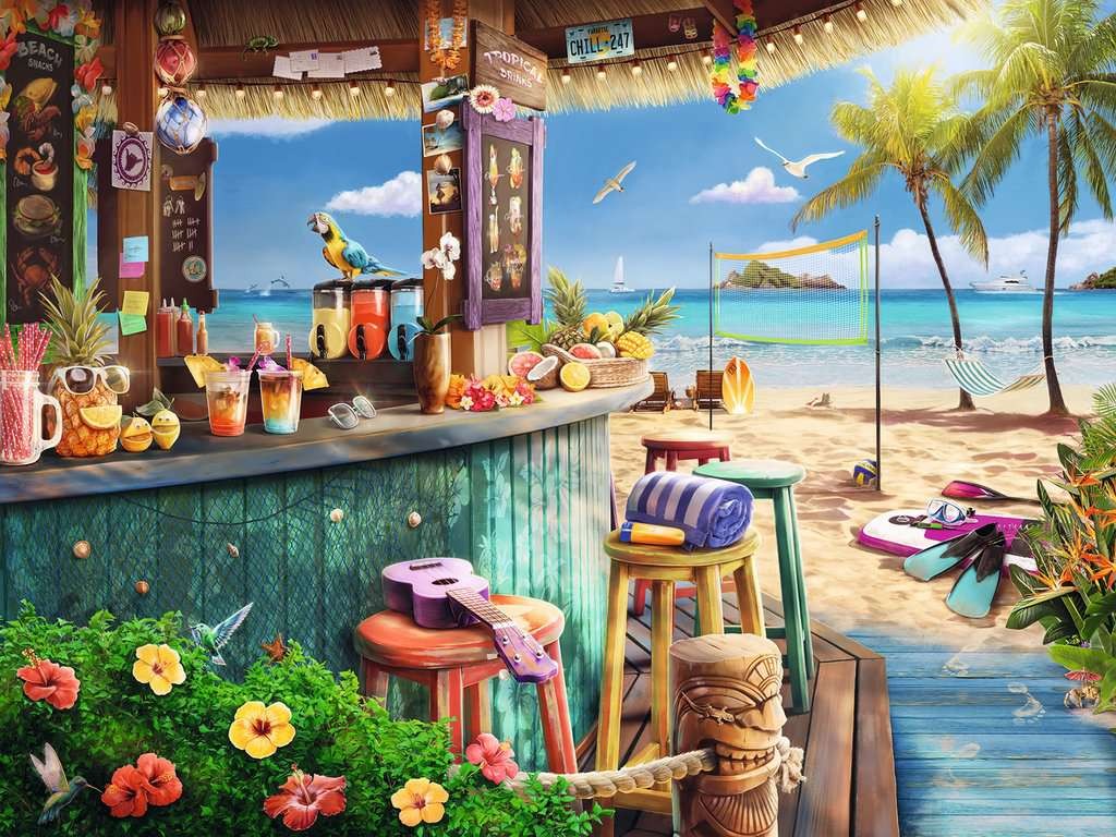 Ravensburger - Puslespil - Beach Bar Breezes 1500 brikker