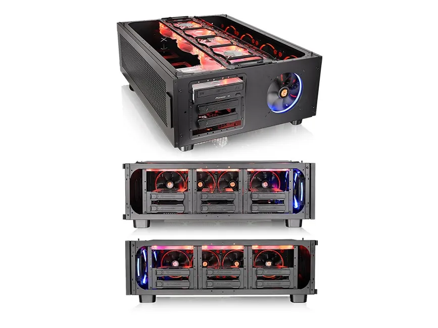 Thermaltake Core P200, PC, SPCC, Sort, 120,140,200 mm, Thermaltake W200, 475 mm