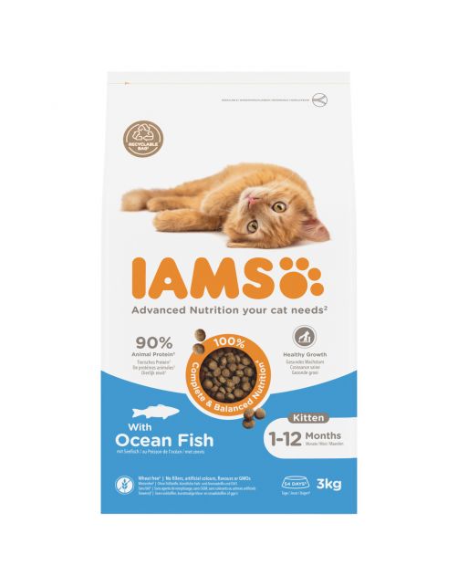 Iams Kitten & Junior Zeevis - Kattenvoer