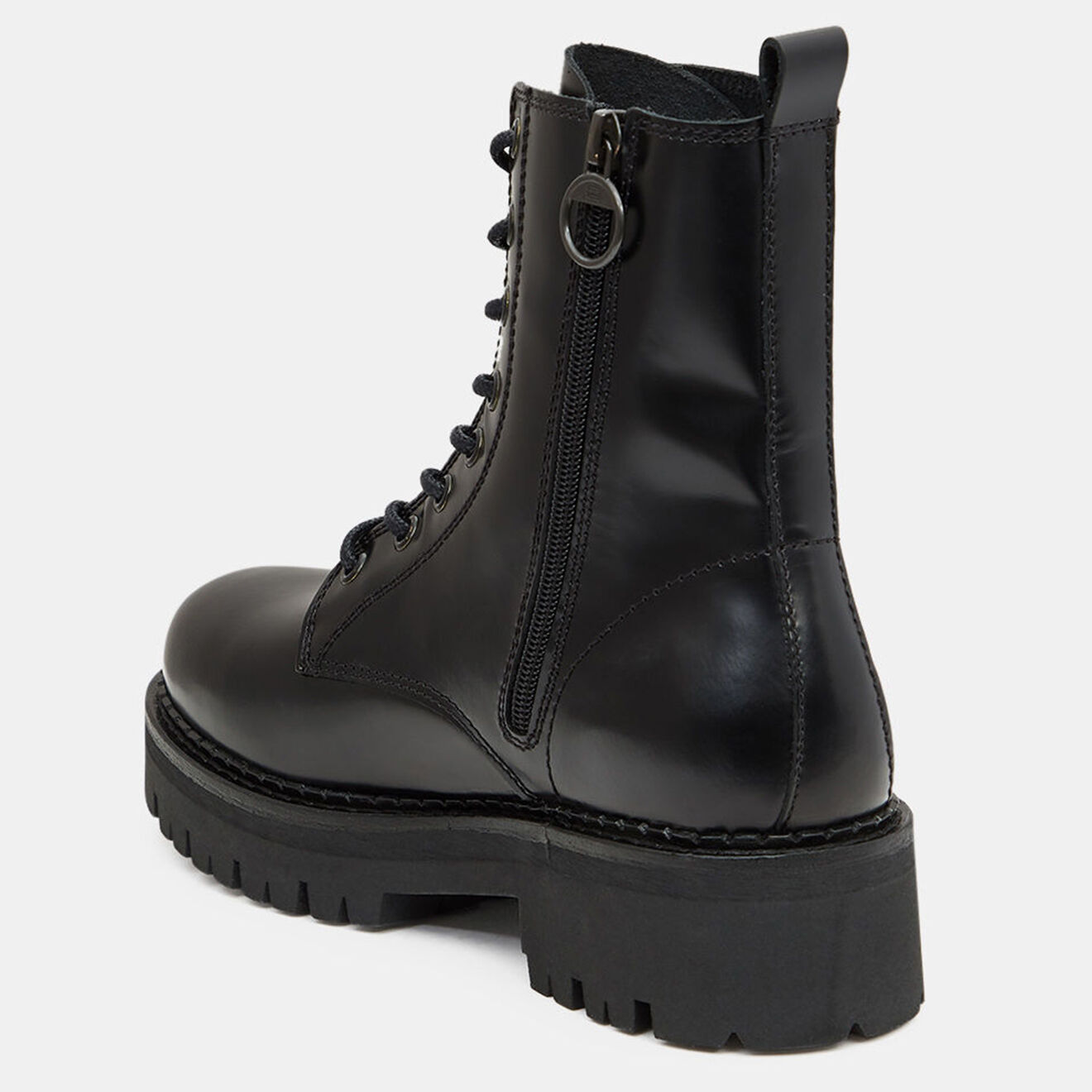Tommy Hilfiger Boots en Cuir à lacets noires