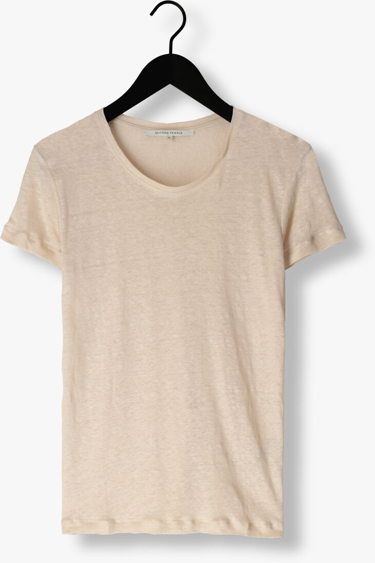 SECOND FEMALE beige second female t-shirt peony o-neck tee