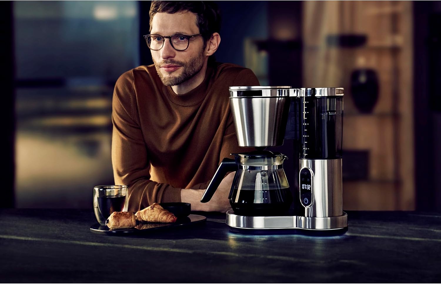 WMF Lumero Filterkaffeemaschine mit Glaskanne, Filterkaffee, 10 Tassen, Timerfunktion, Warmhalteplatte, Kaffeemaschine mit abnehmbaren Wassertank, Abschaltautomatik, 1000 W