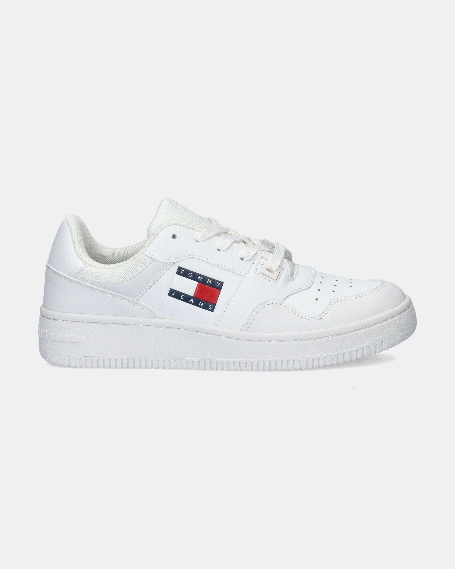 Tommy Jeans Retro Basket Essential Lage sneakers  - wit