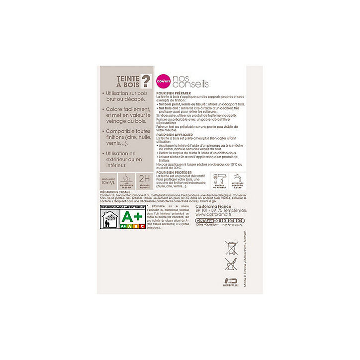 Teinte à bois châtaigner Colours 500 ml