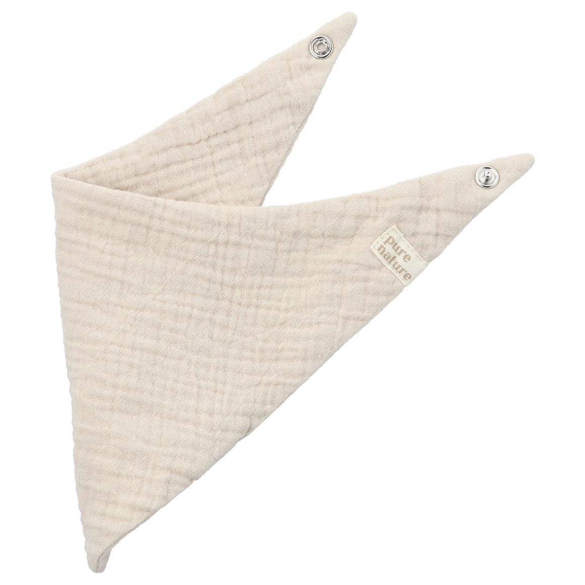 Topomini Pure Collection Baby Musselin-Bandana unifarben hellbeige