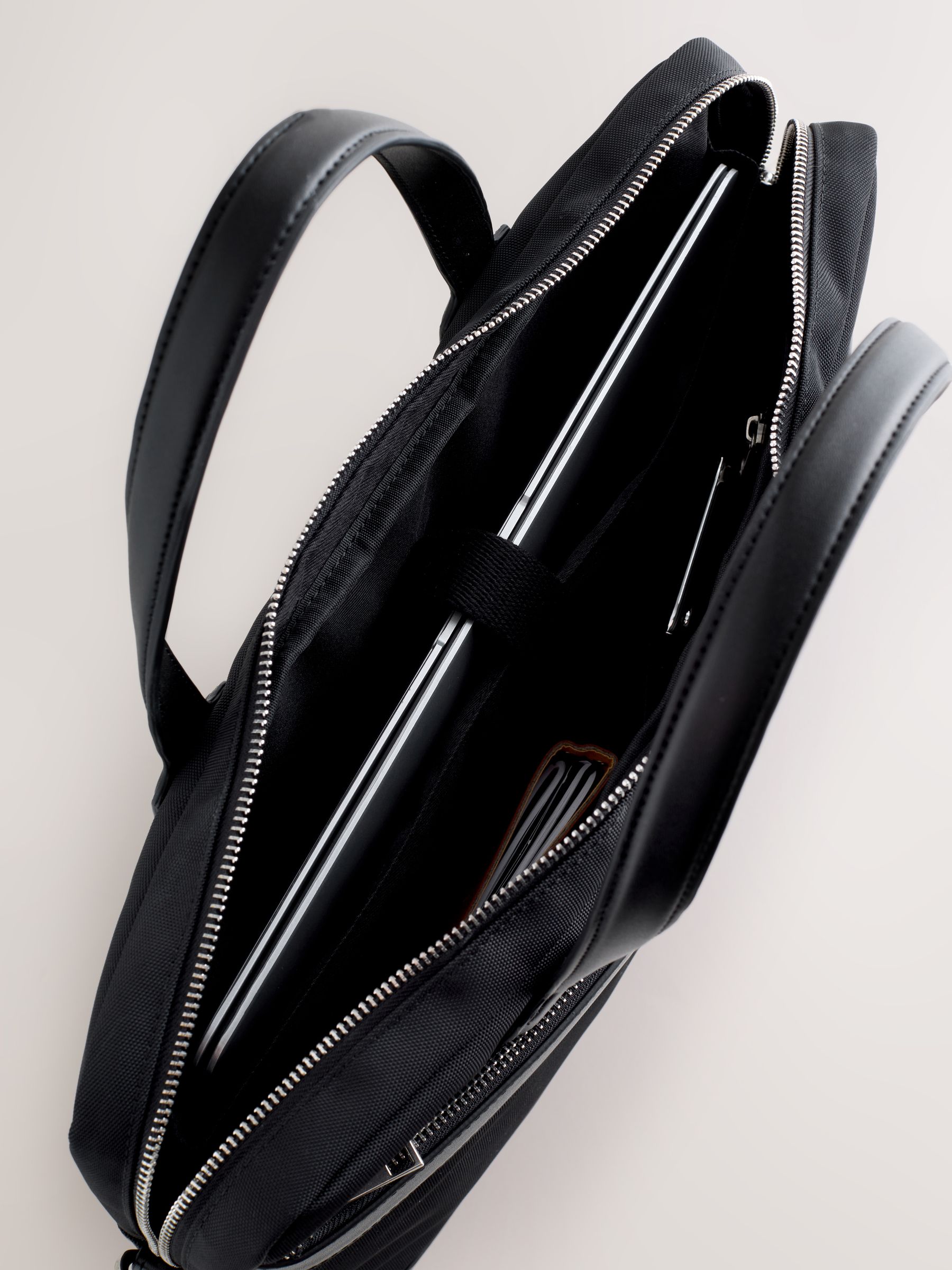 Zwart - Canvas Briefcase