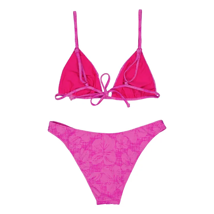 Caro luna Maillot 2 Pièces Carolina Jacquard Fleurs | Rose
