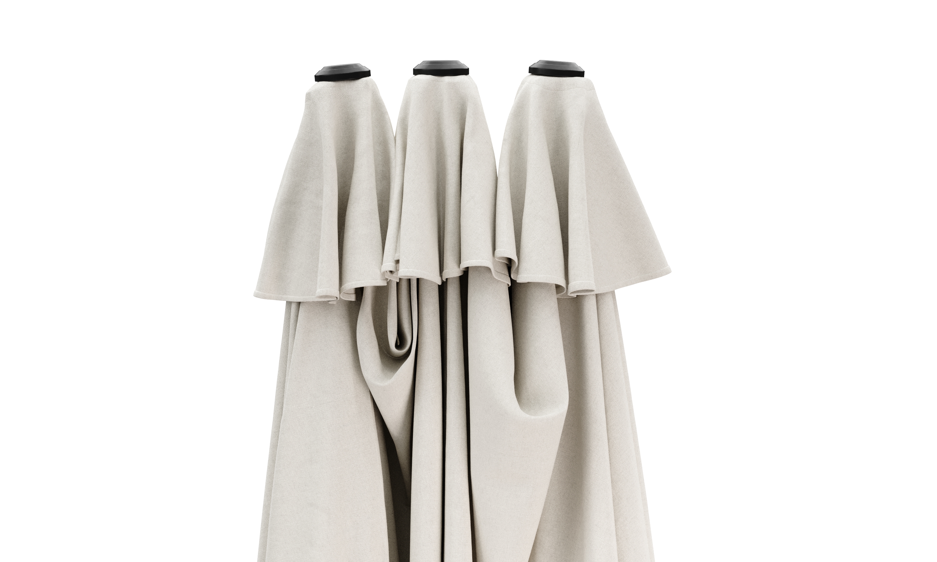 Doppel-Sonnenschirm SOLI 460 x 270 cm weiss