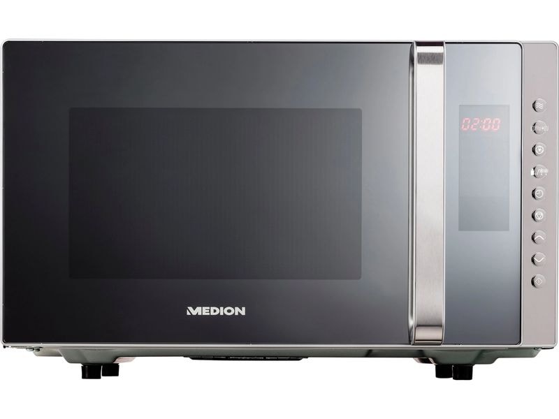 Medion Mikrowelle mit Grill MD 17495 Grau Kombination aus Mikrowelle, Grill und Ofen