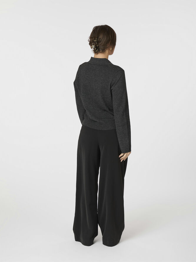 Neo Noir Genea Knit Polo Blouse Antracit