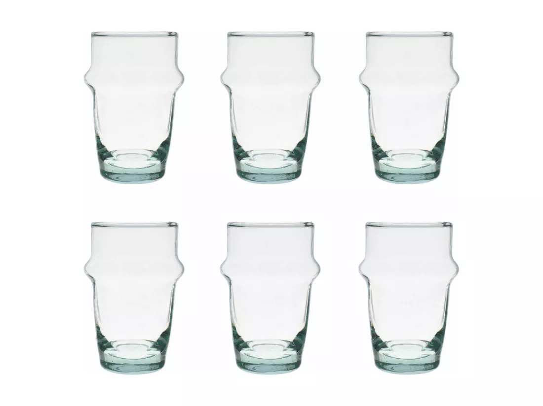 Novastyl - Lot 6 Gobelets Beldi 22cl En Verre Recycle Transparent