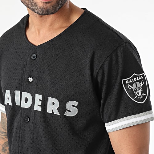Maillot De Baseball On The Clock Mesh Oakland Raiders Noir