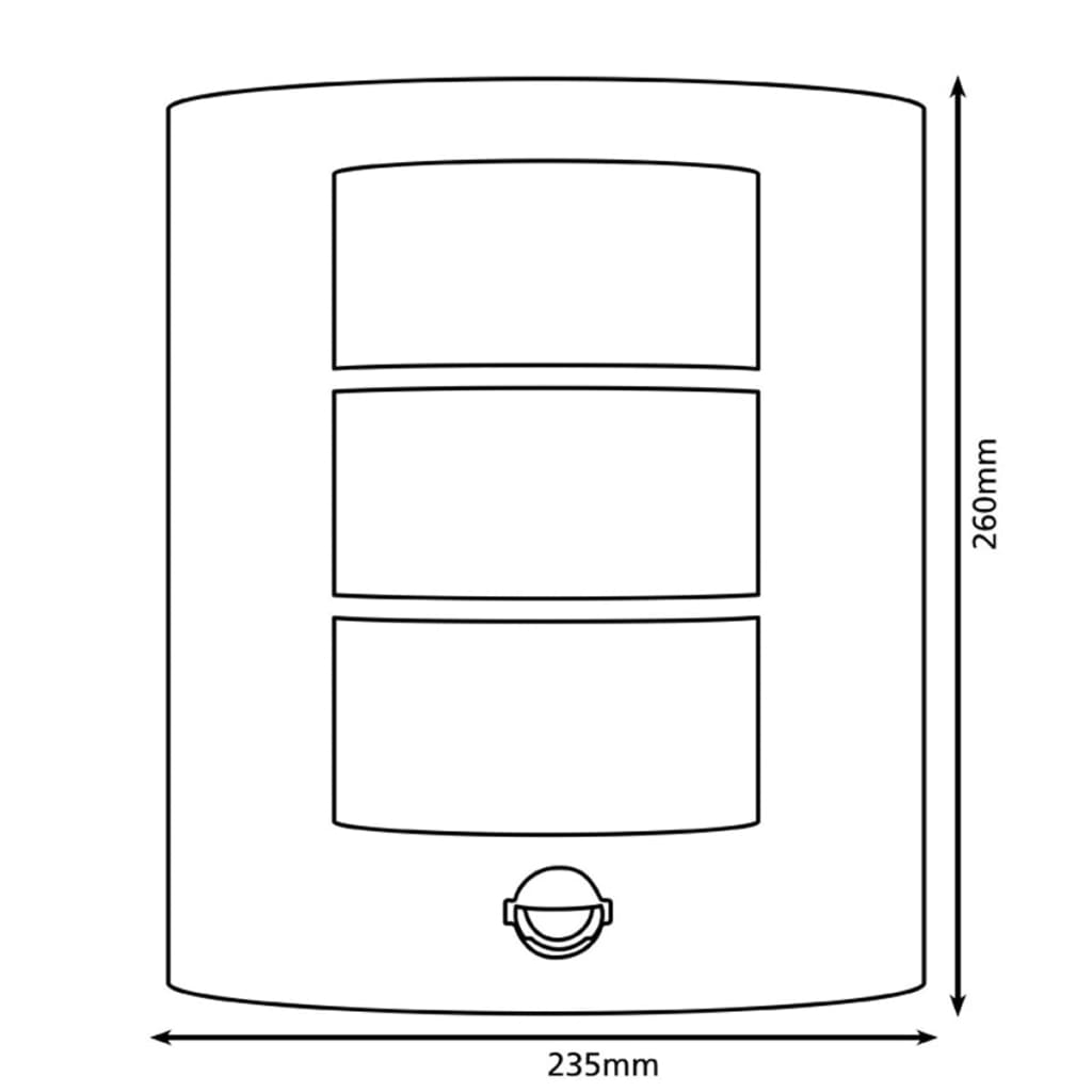 EGLO Buitenmuurlamp met sensor City zilverkleurig 88142