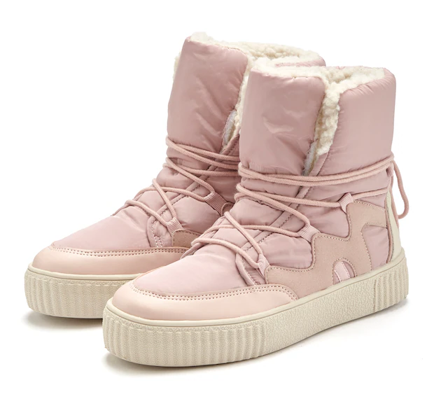 LASCANA Winterboots  mit Warmfutter, Snowboots, Schnürstiefelette, Winterstiefel