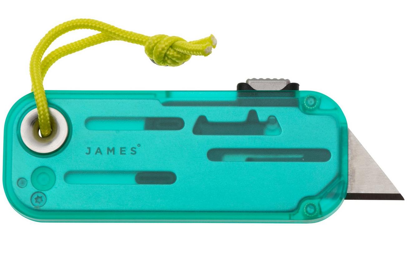 The James Brand The Palmer Clear, Turquoise, Electric Green Lanyard KN126210-00 utility mes