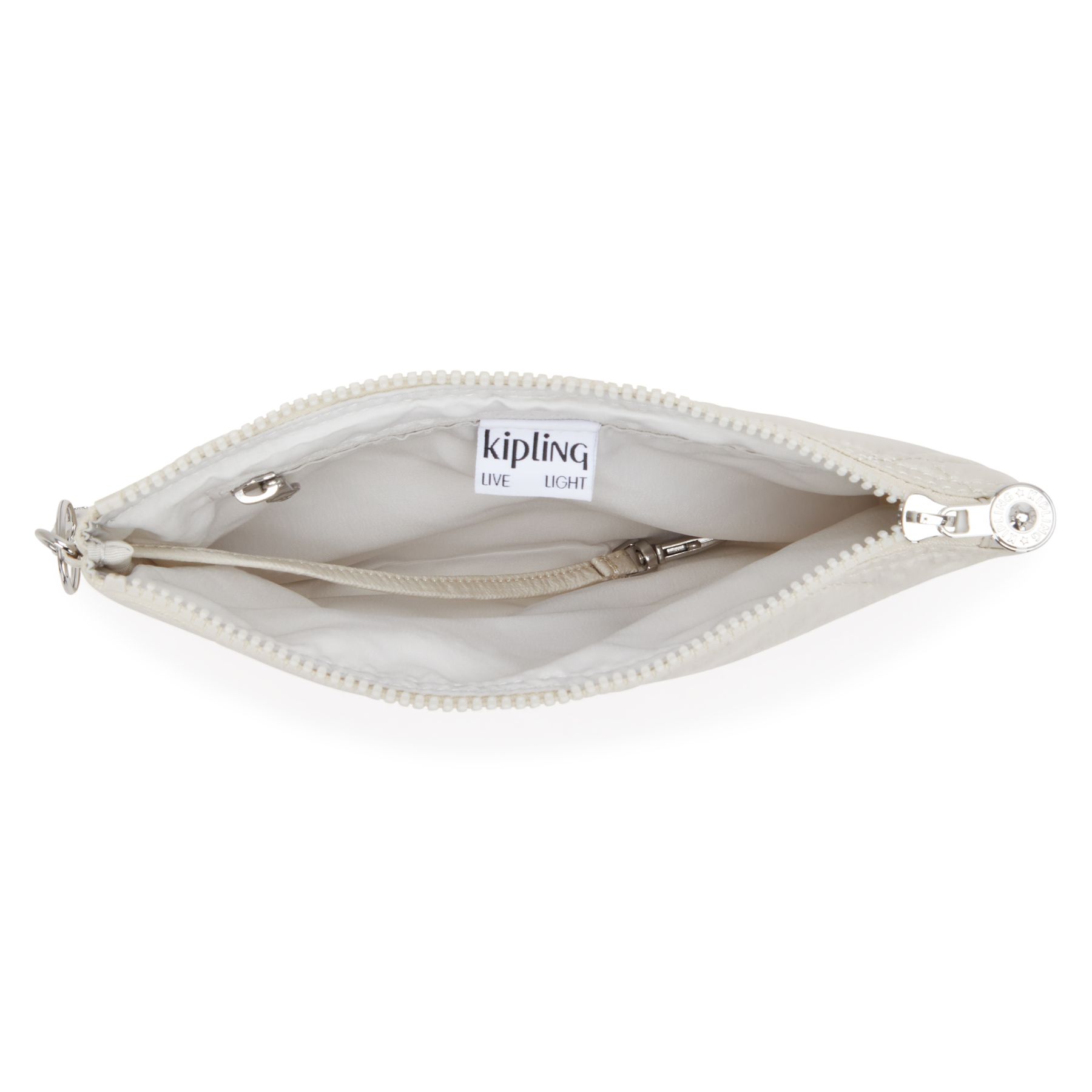 FANCY Grande pochette plate avec dragonne - Airy Beige Quilt