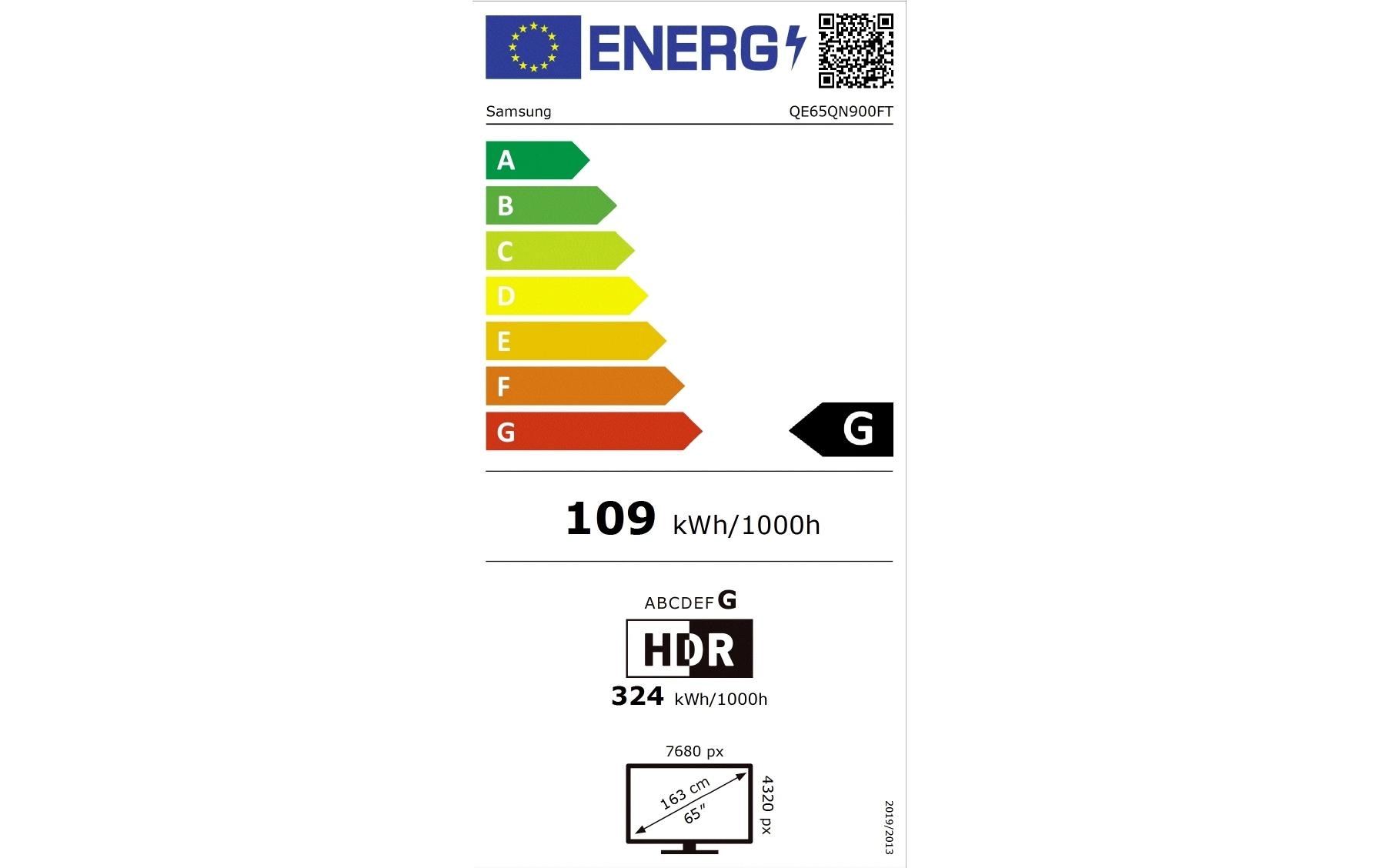 TV QE65QN900F 65'' QN900F Neo QLED 8K Mini LED AI TV, 2025<br>120 Hz(Up to 4K 165 Hz), 8K (7.680 x 4.320), NQ8 AI Gen2 Processor, 70W 4.2.2CH