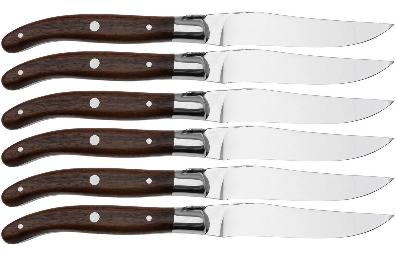 Claude Dozorme Laguiole Steakmesset 6-delig, Rosewood