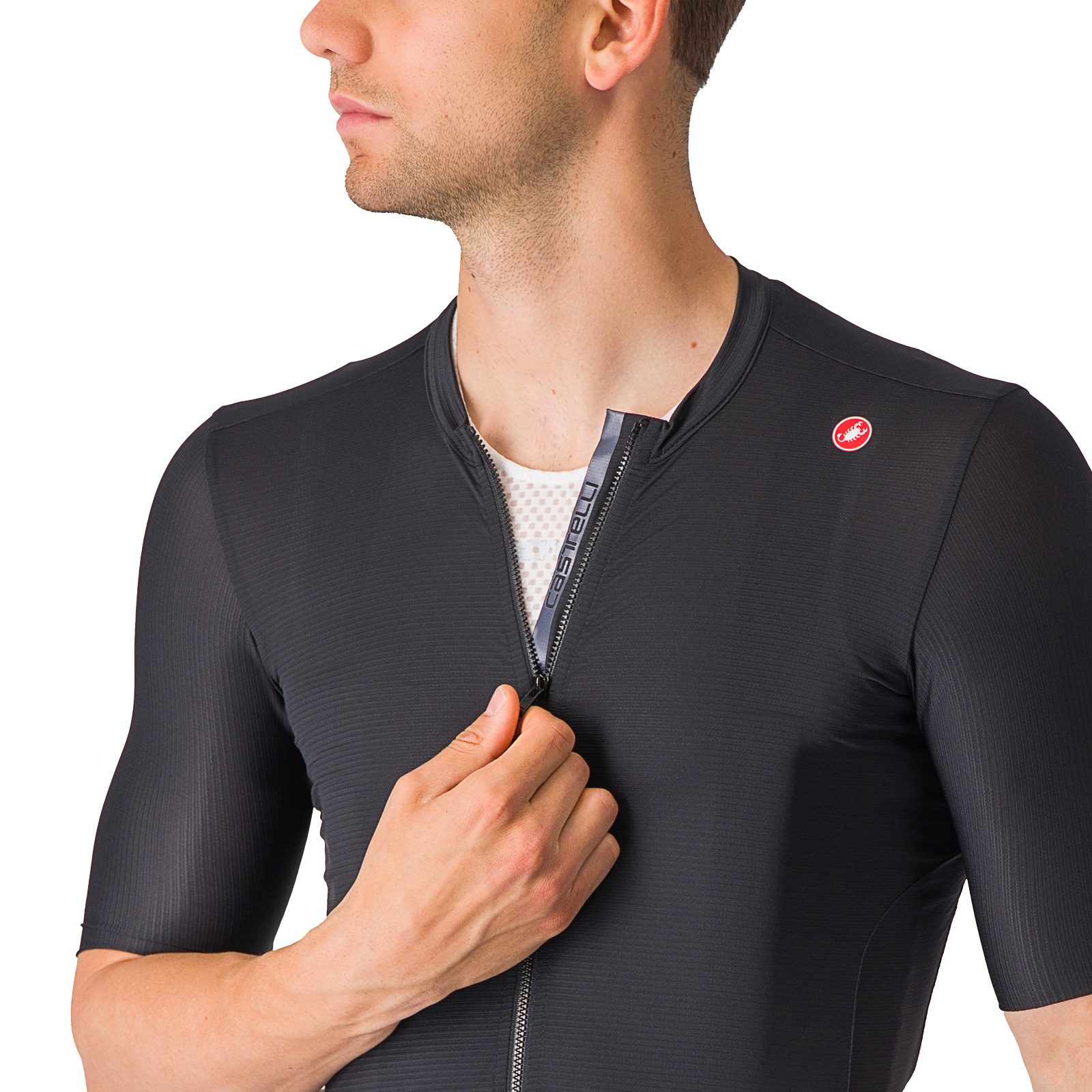 Castelli Espresso Radtrikot Herren light black