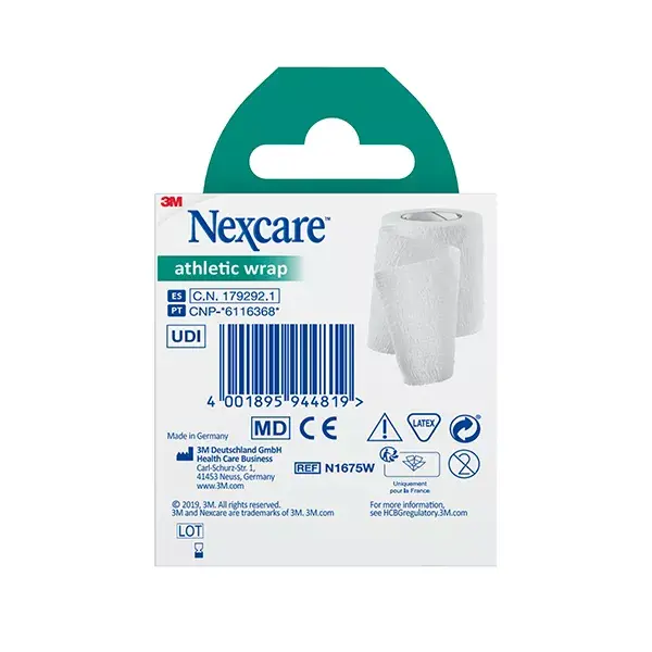 Fita adesiva de suporte atlético branca Nexcare™ 75 mm x 2,5 m