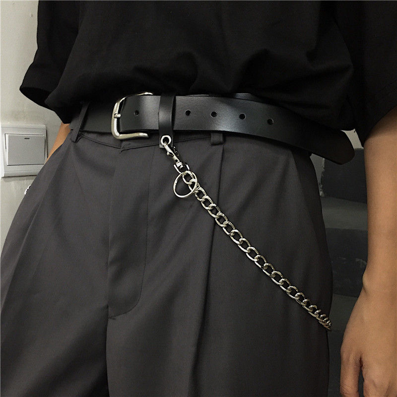 Banash - Kunstleren riem met ketting