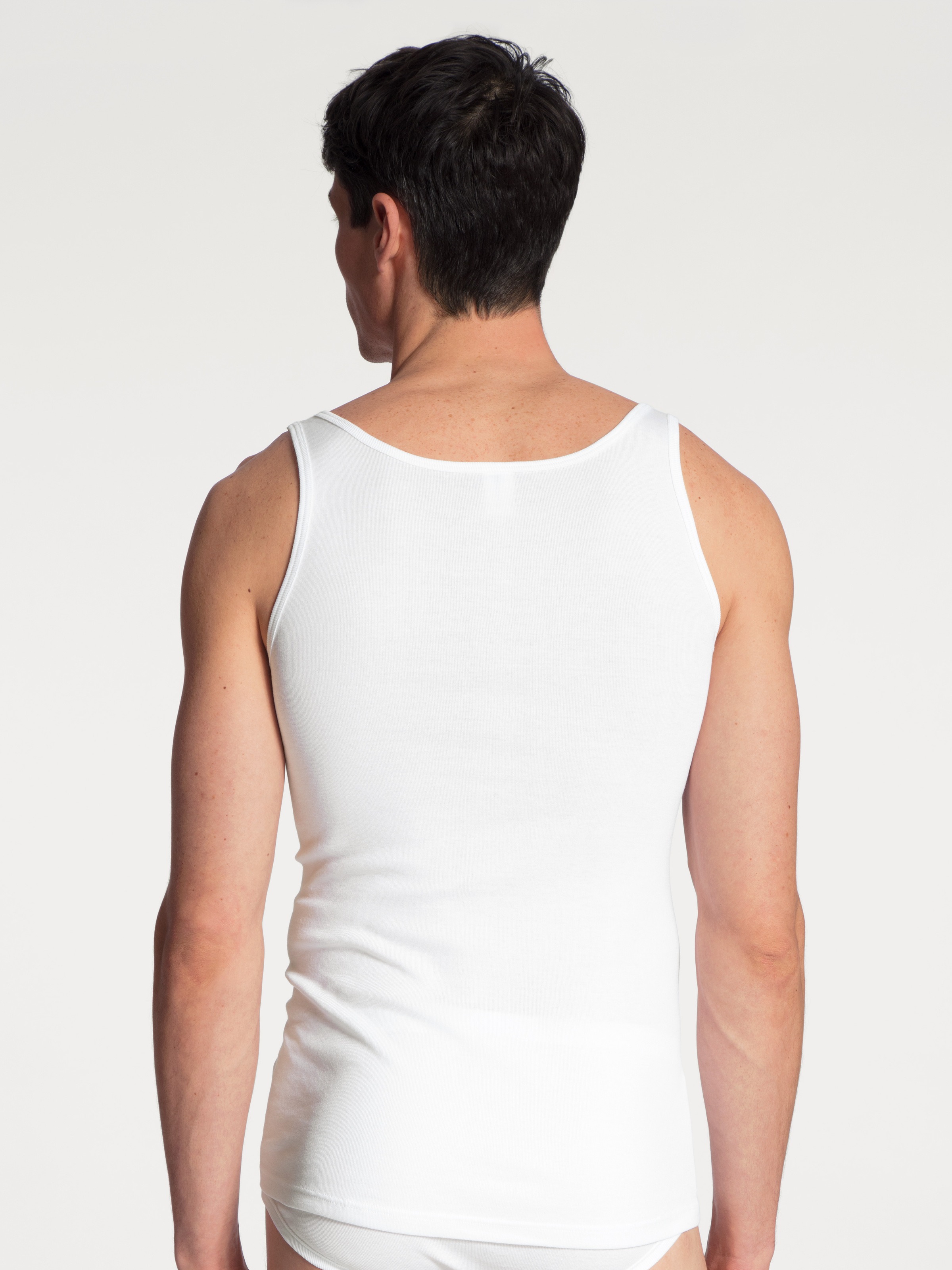 CALIDA Tanktop »Twisted Cotton«, Pure Cotton, Feinripp-Qualität, Rundhals-Ausschnitt