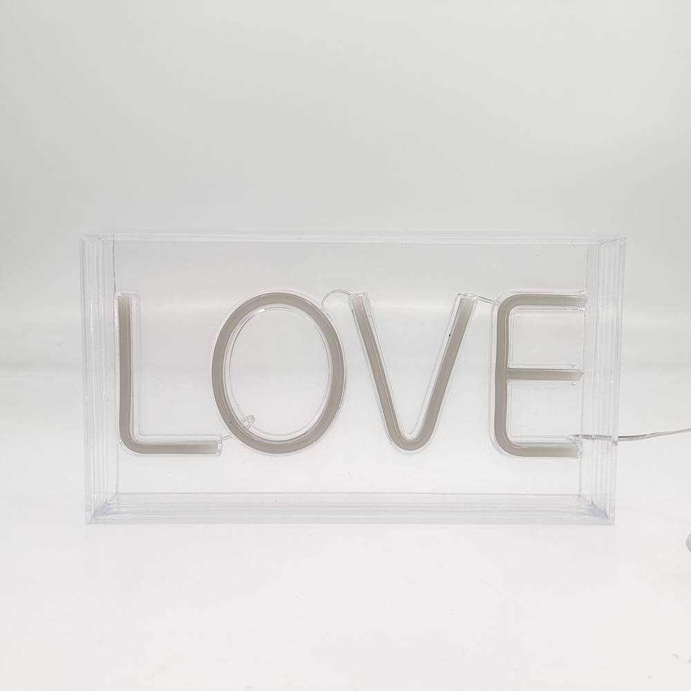 Neon lamp box liefde