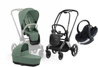 Cybex Priam Duovogn inkl. BeSafe iZi Go Modular X2, Leaf Green/Chrome Black