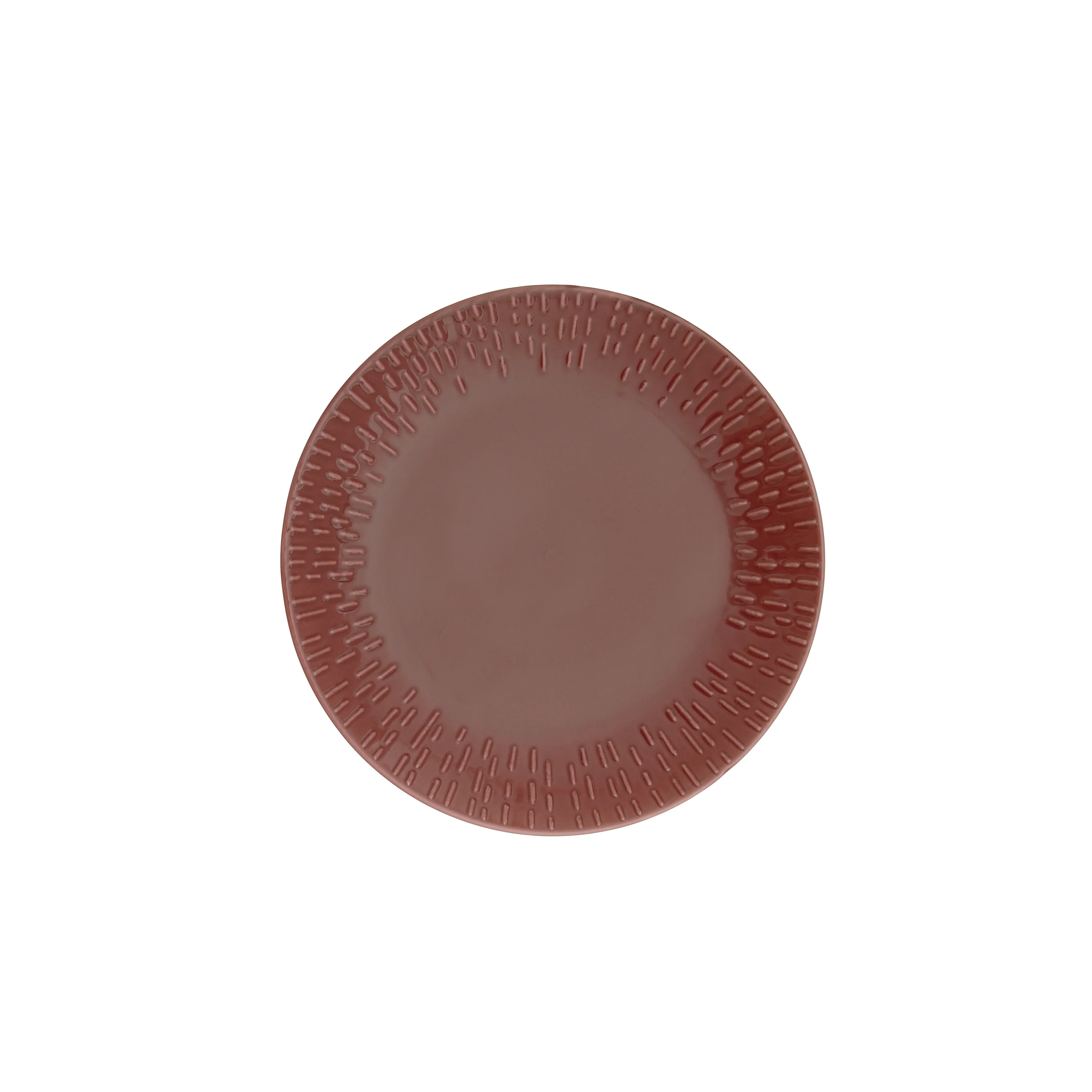 Aida  Confetti Bordeaux desserttallerken m/relief - Ø21 cm.