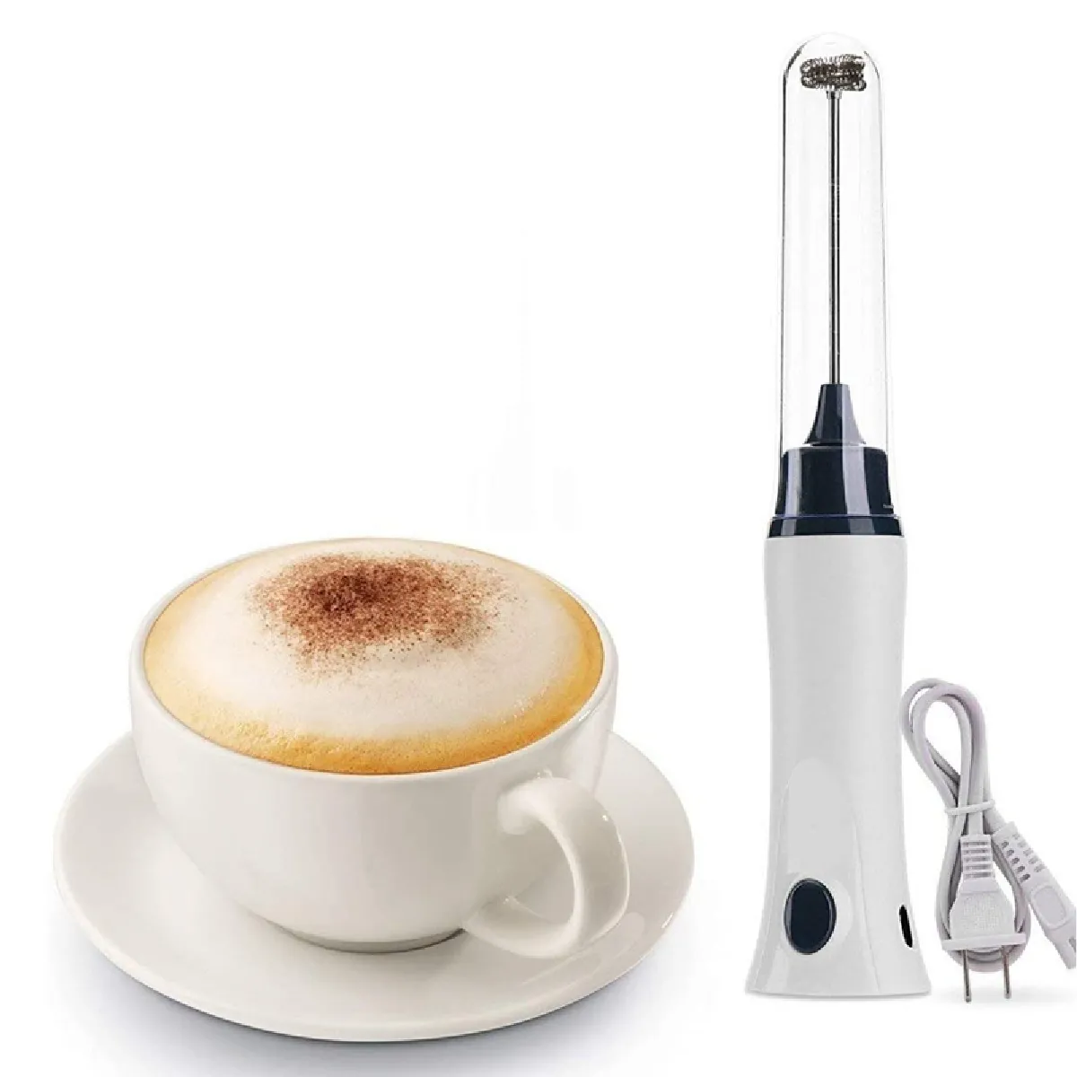 Universal Mélangeur électrique avec couvercle - Blanc