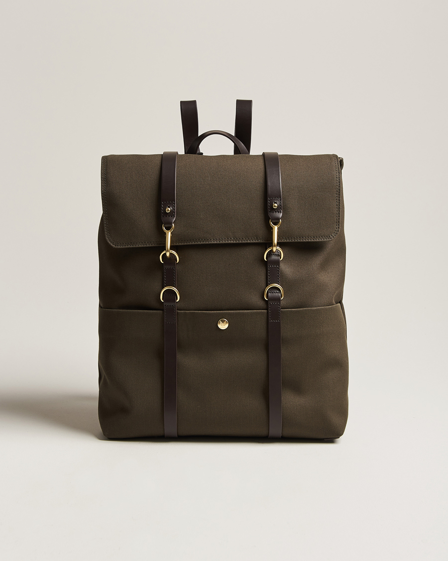 Mismo M/S Nylon Backpack Army/Dark Brown