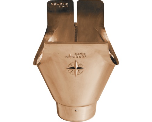 Zambelli koperen gootuitlaat NW 127 mm, afvoer 80 mm