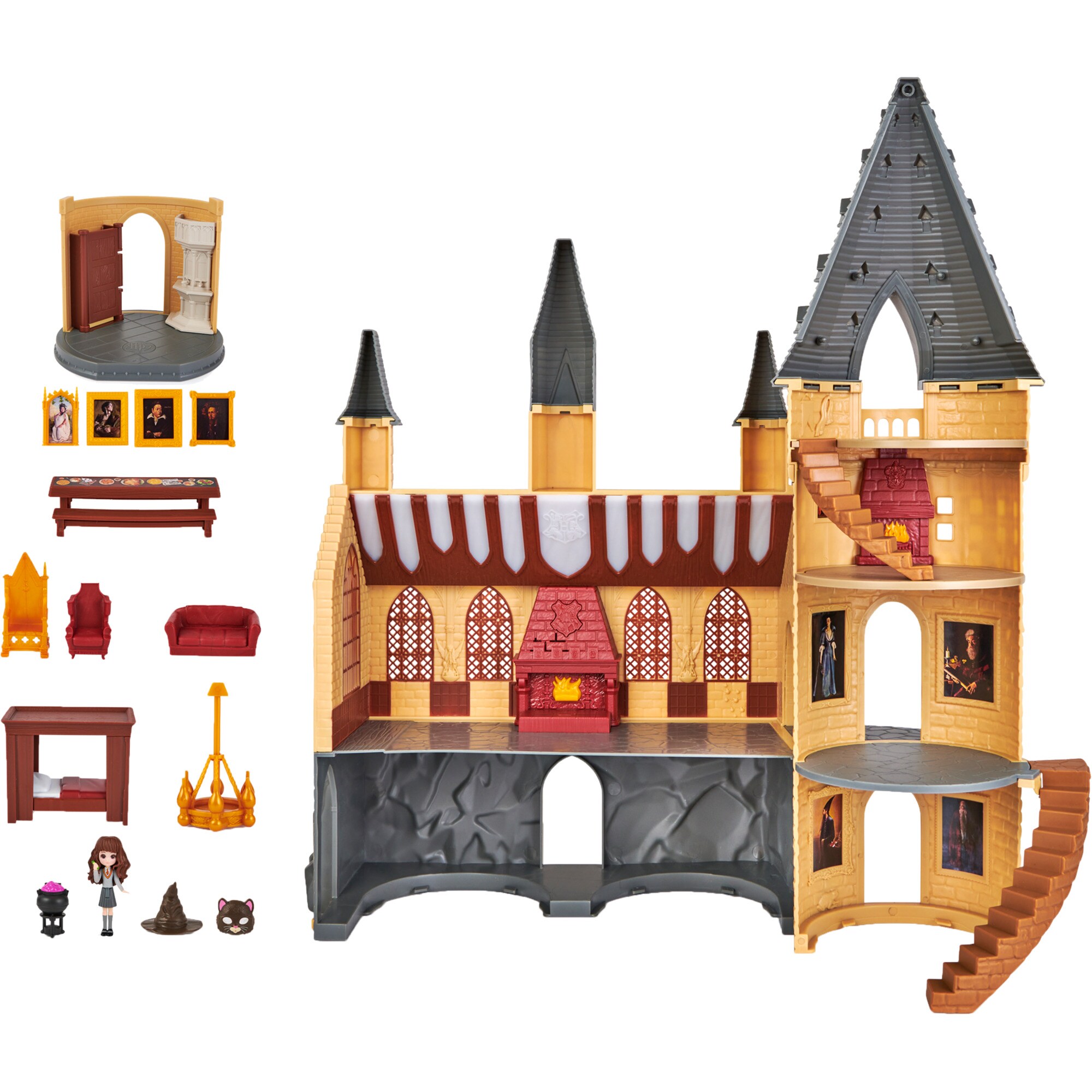 Spin Master Spielfigur Wizarding World Harry Potter - Hogwarts Schloss Spielset mit Licht und Sound