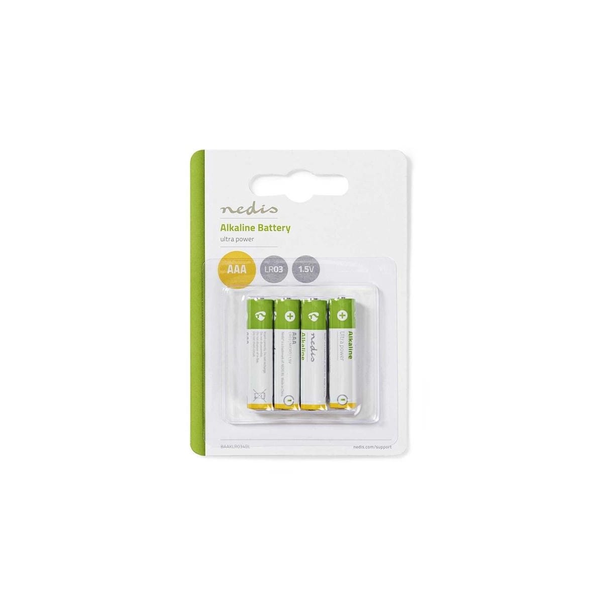 Nedis Alkaline Battery AAA | 1.5 V DC | 4-Blister
