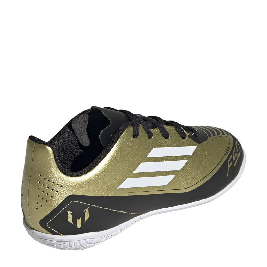 adidas F50 Club Messijunior voetbalschoenen goudmetallic/wit/zwart