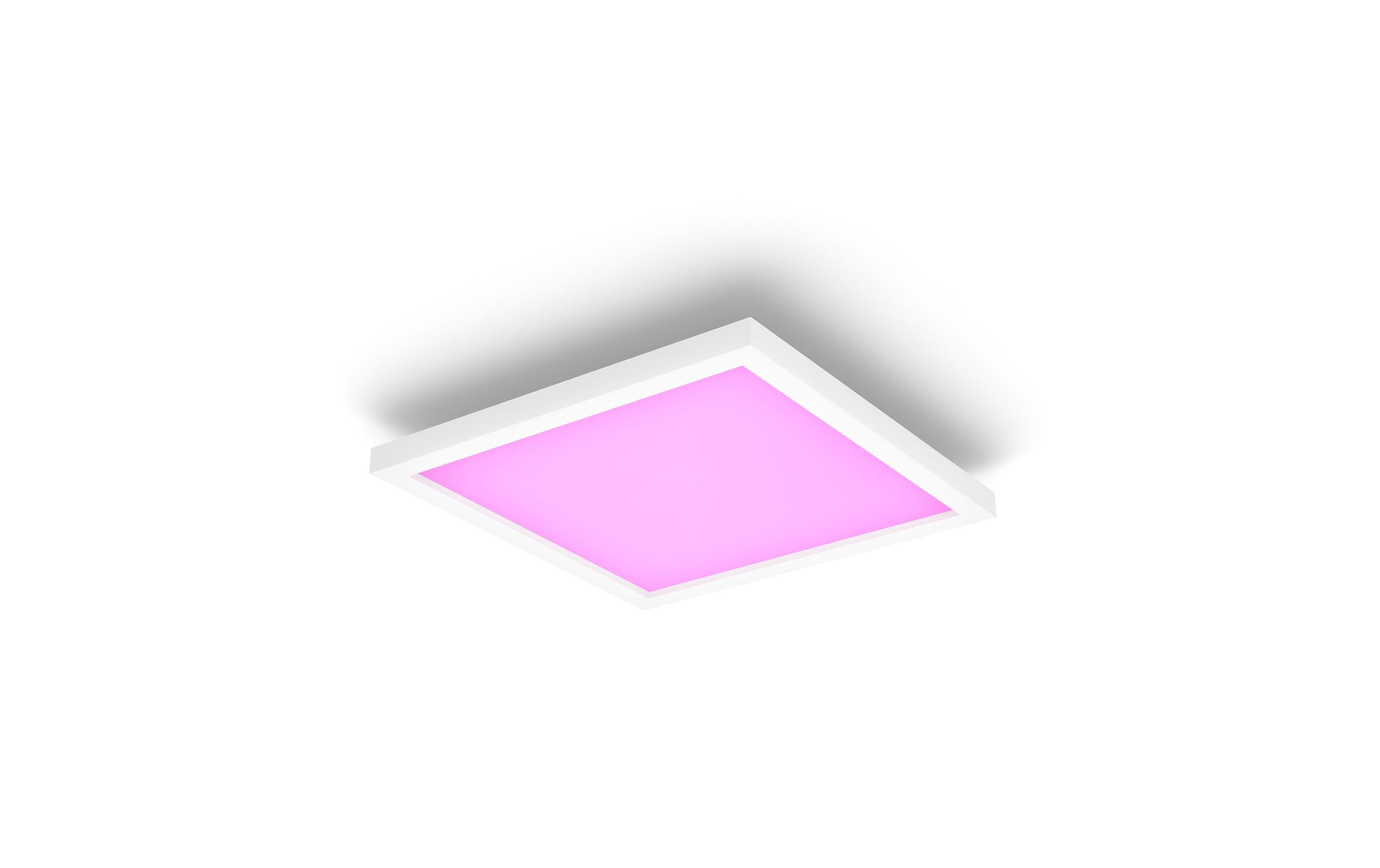White & Color Ambiance Surimu Panelleuchte 30 x 30 weiss<br>Flaches Hue Panel