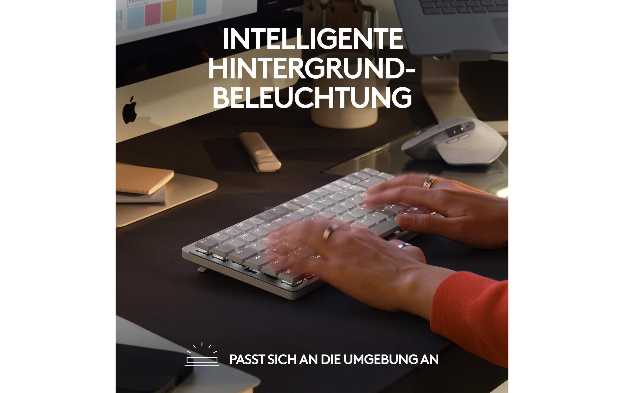 Logitech Wireless-Tastatur »MX Mechanical Mini for Mac pale grey« ()
