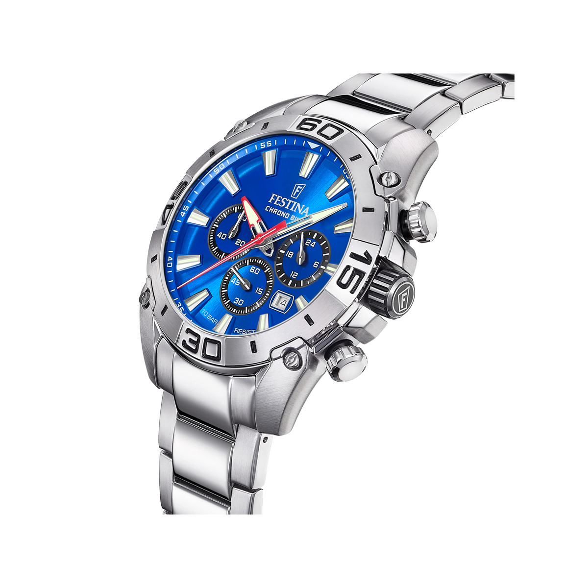 Montre Festina homme chronographe bracelet acier