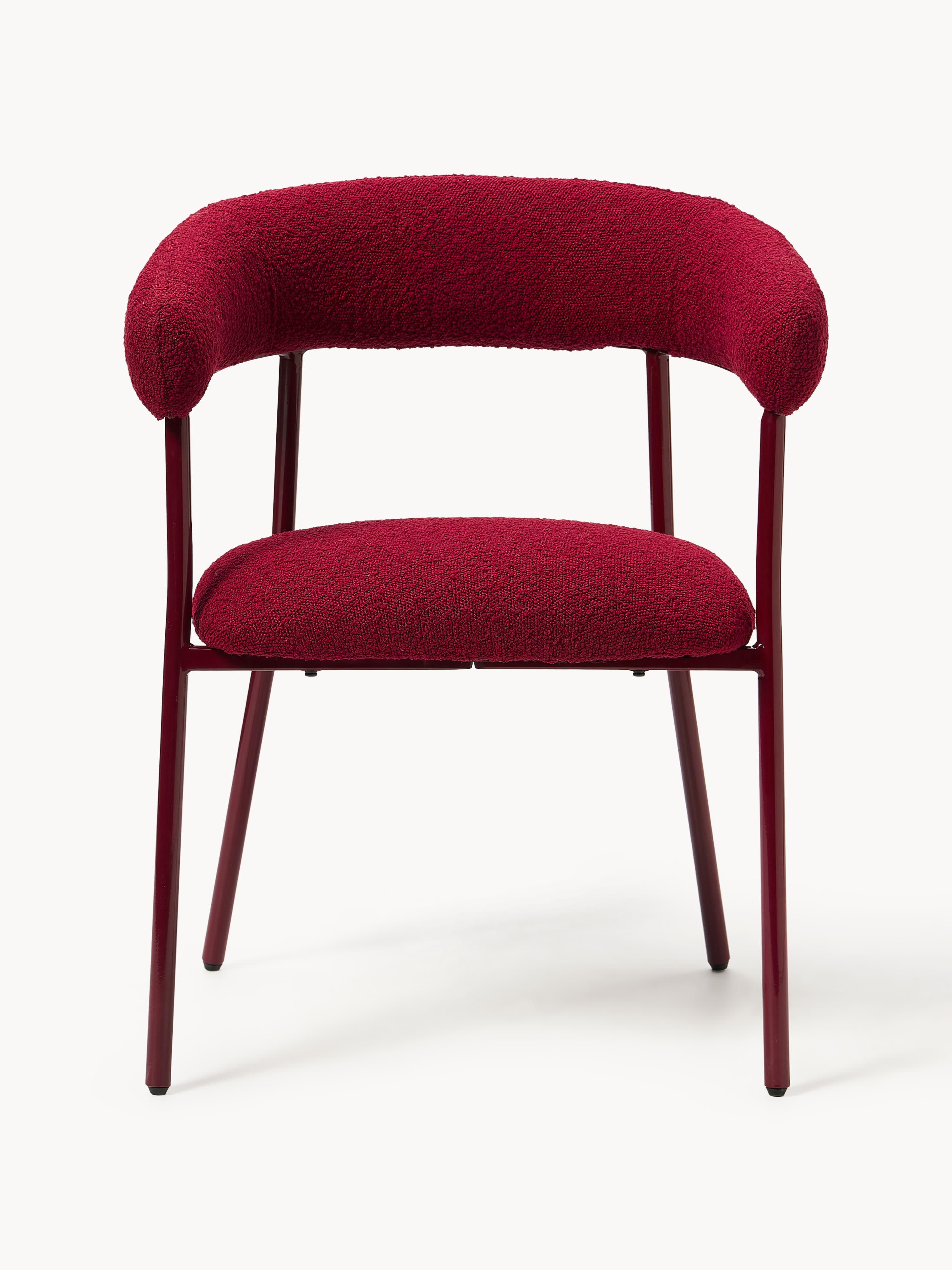 Bouclé gestoffeerde stoelen Thiago, 2 stuks