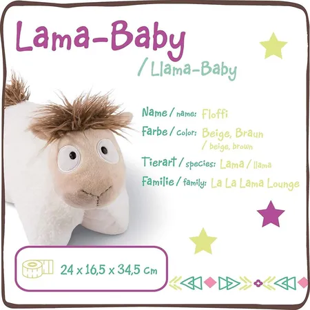NICI Kuscheltierkissen Lama-Baby Floffi 2 in 1: Kuscheltier & Kuschelkissen