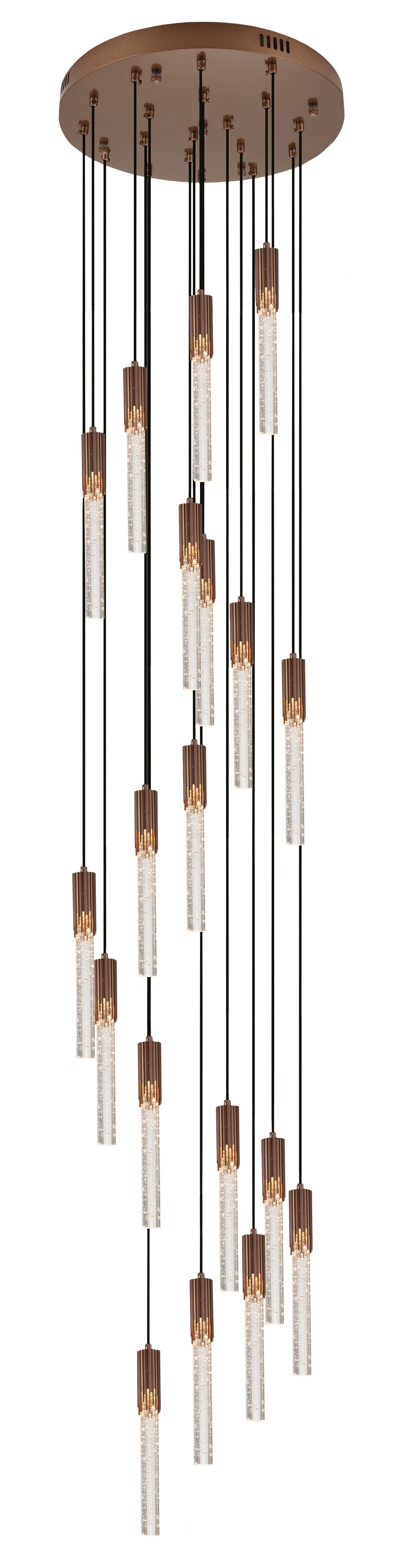 Hanglamp 19-lichts Antiek Brons Maud ⌀45  x H150 cm