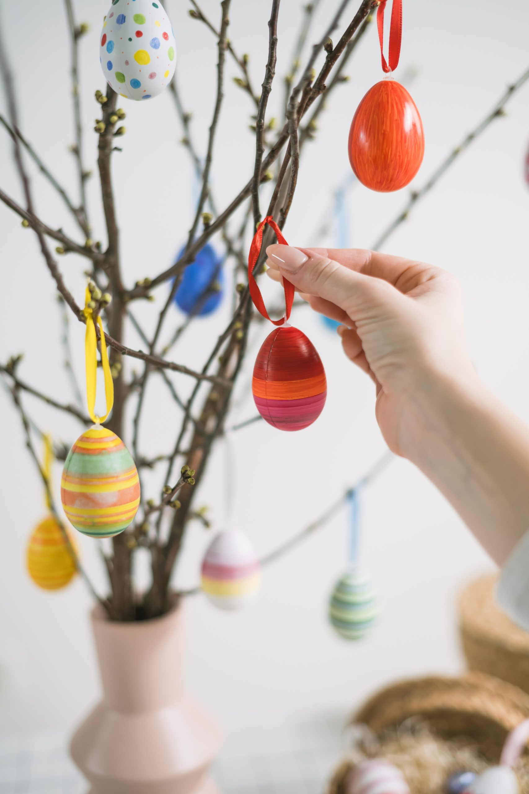 (156-tlg. Set) Bastel Ostereier do it yourself Deko für Ostern mit Aufhängeband   Stifte