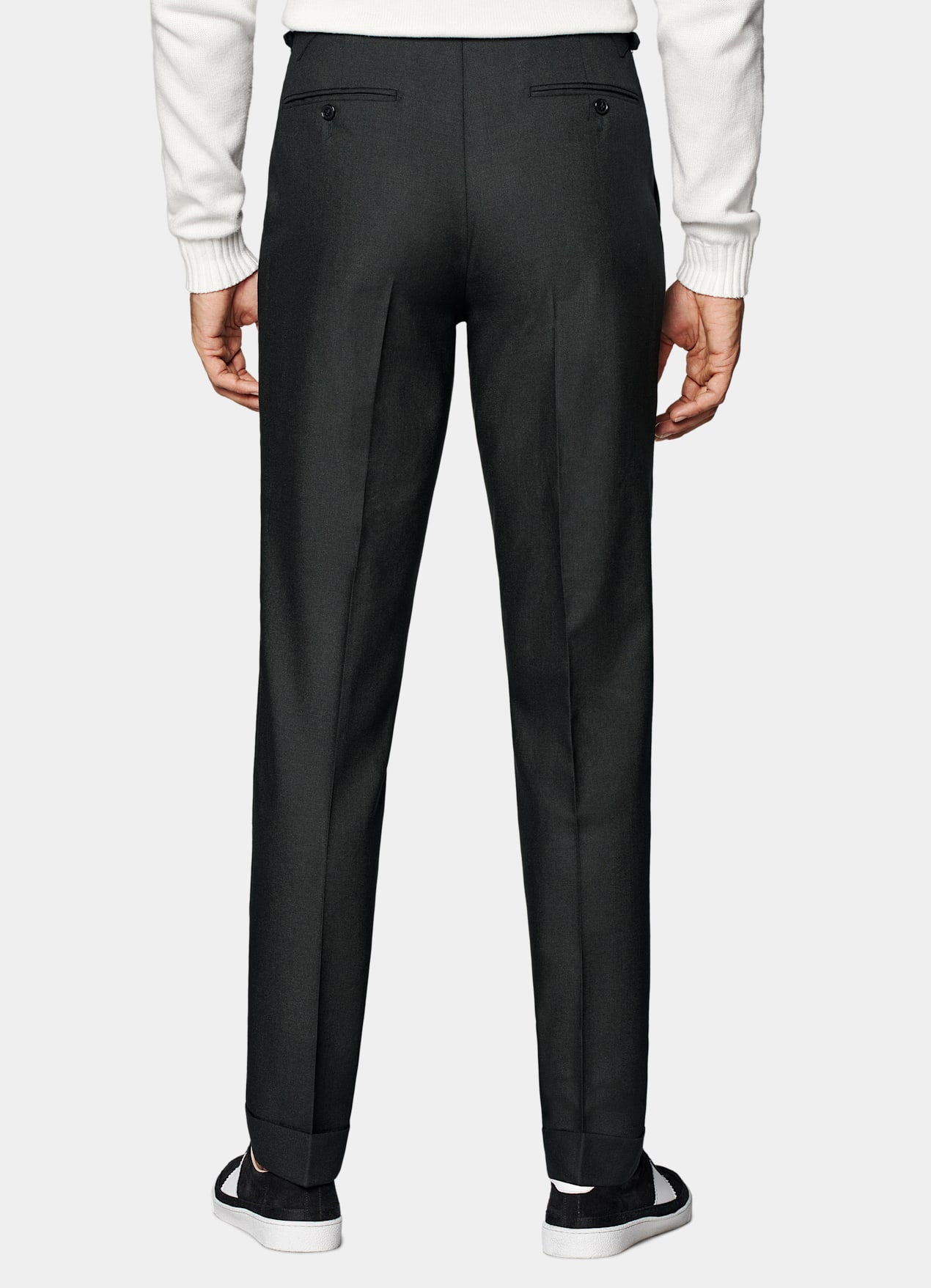 Pantalon Slim Leg Tapered vert foncé