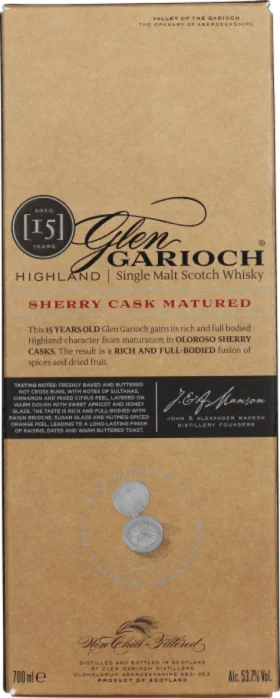 GLEN GARIOCH 15 YEARS SHERRY CASK 70CL