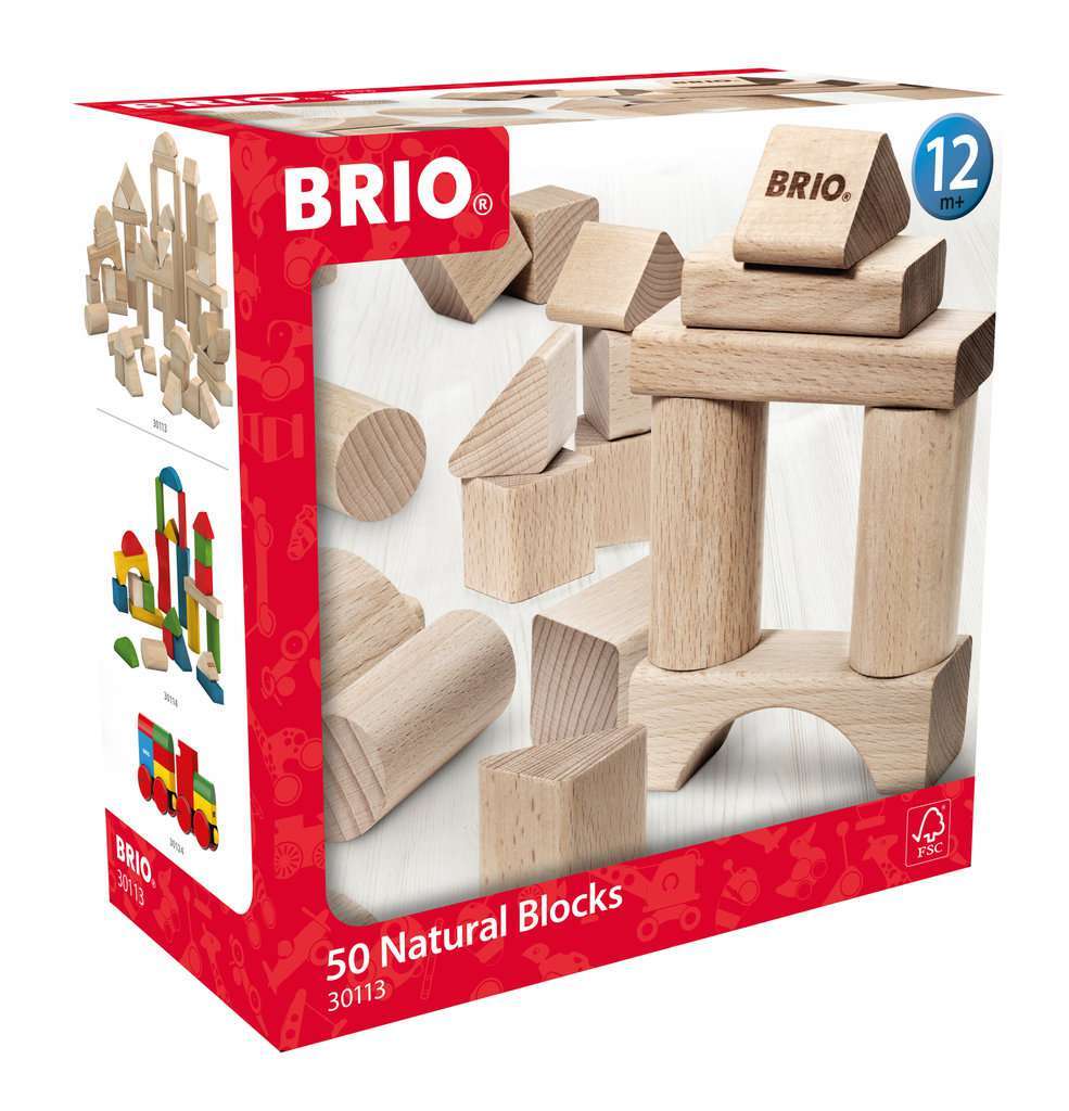 BRIO Spiel Natur Holzbausteine 50Teile