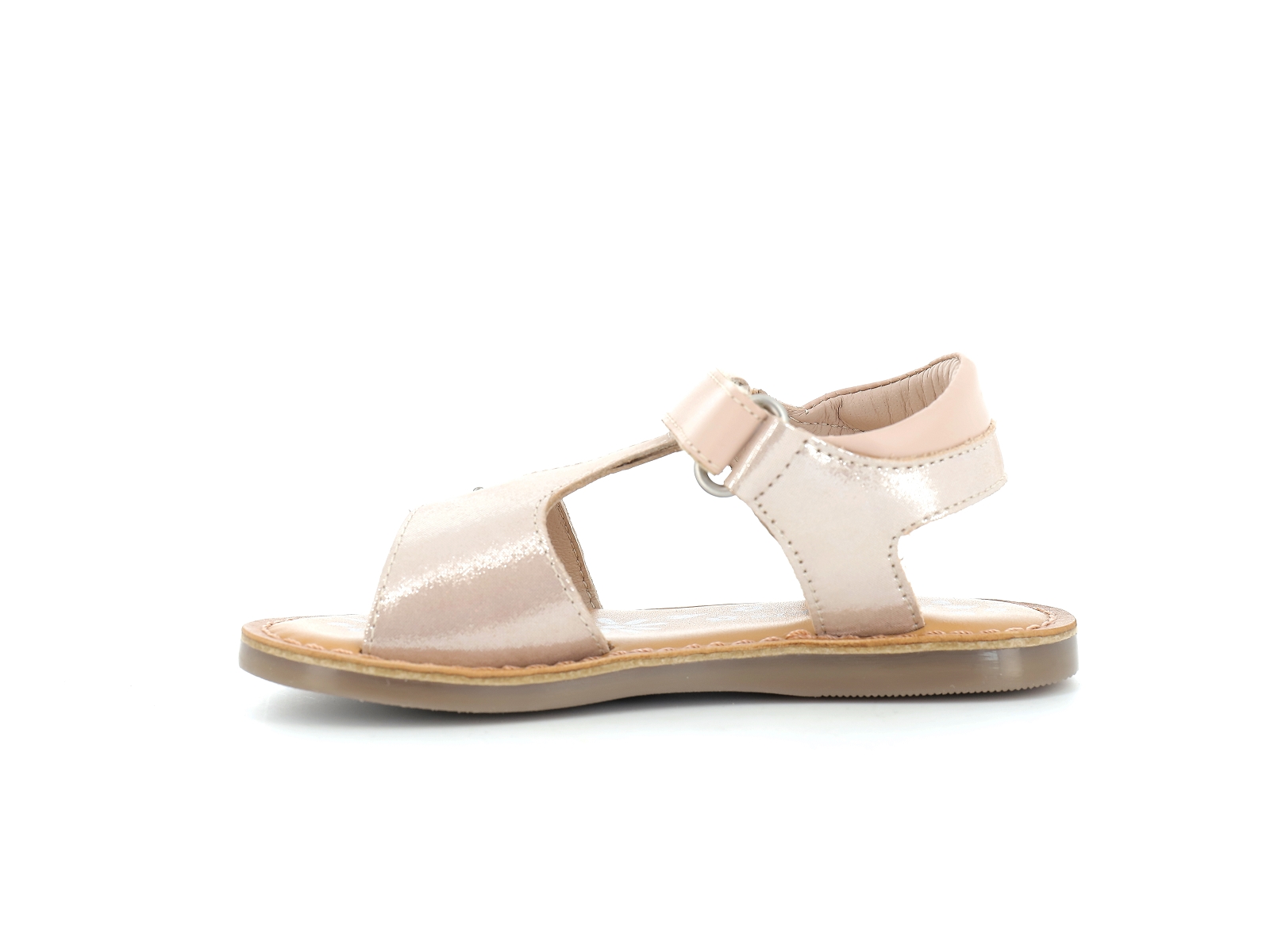 Kickers-DIAZZ Cuir Rose Pâle