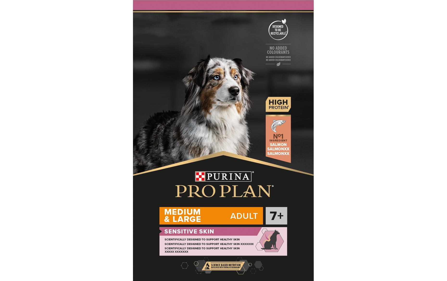 Trockenfutter M/L Adult 7+ Sensitive Skin Lachs, 3 kgAlleinfutter für mittelgrosse und grosse Hunde ab 7 Jahren