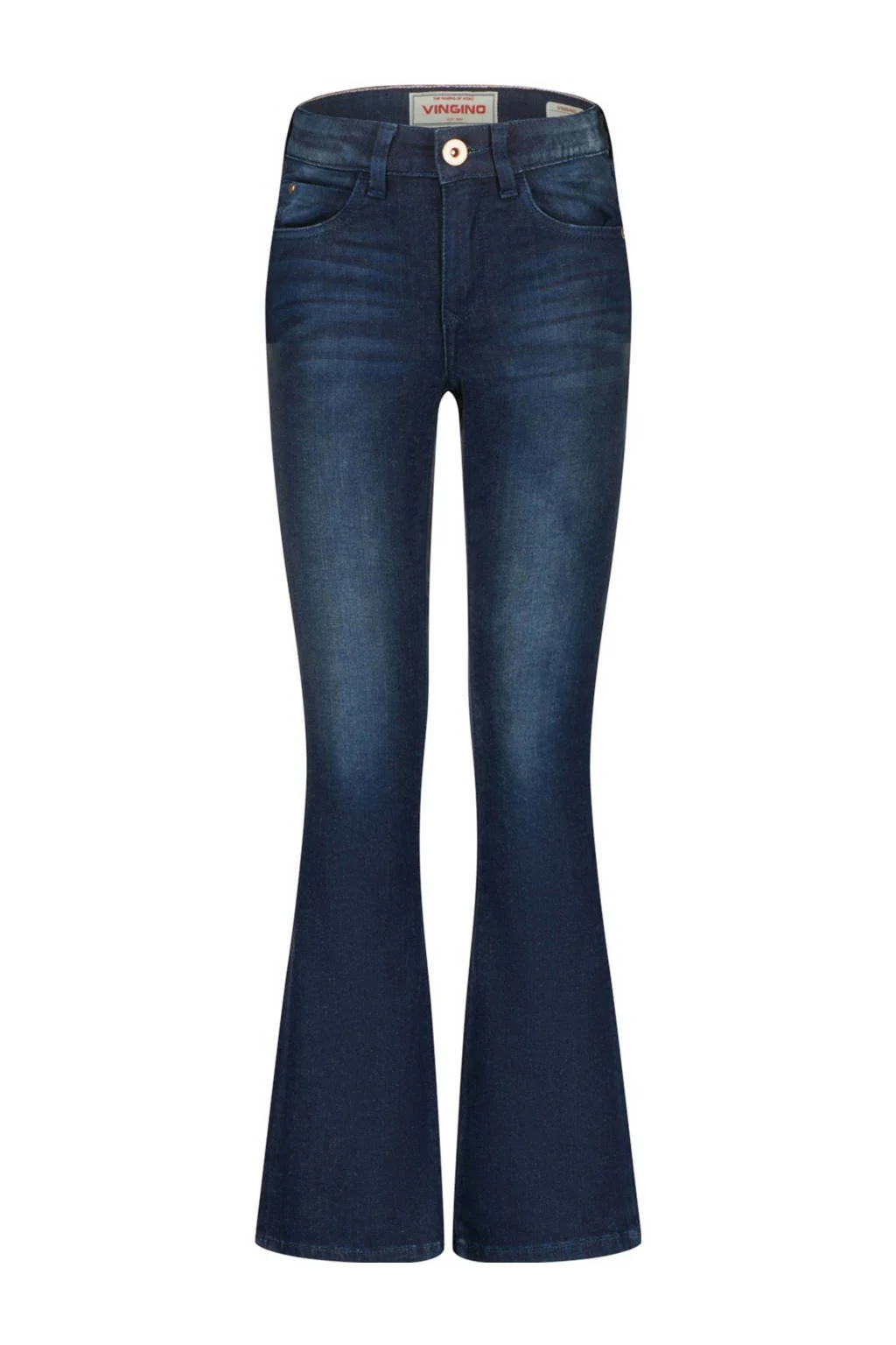 Vingino high waist flared jeans dark blue denim