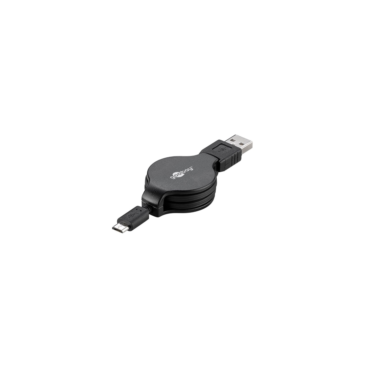 Uttrekkbar USB A han til USB-type C - 1 meter